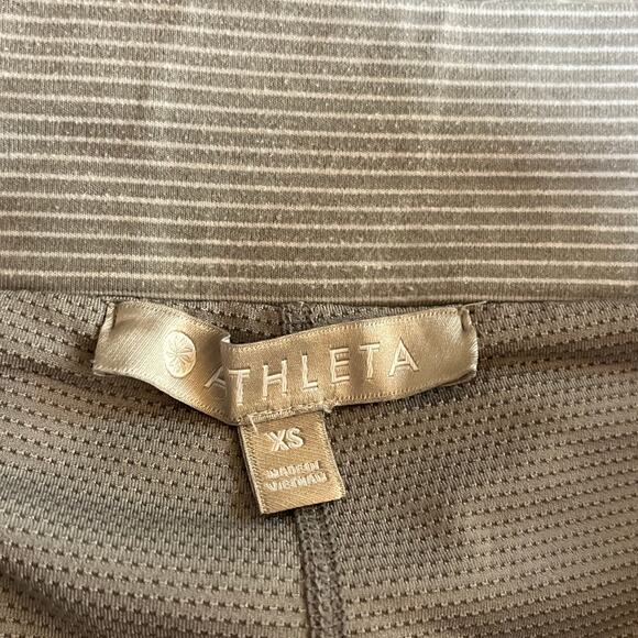 Athleta Modern Metro Midtown Skort Skirt Womens Size XS Gray Striped Drawstring‎ - Picture 6 of 10